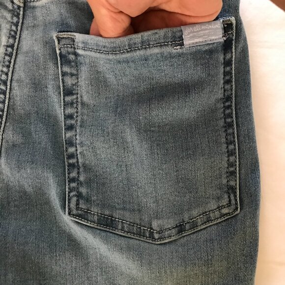 7 for all Mankind Portia Slim Jeans Women 27 Blue High Rise Button Fly Stretch - Picture 11 of 15